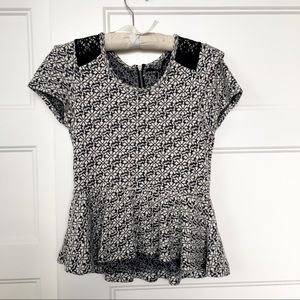 Anthropologie Peplum Sweater Top XS